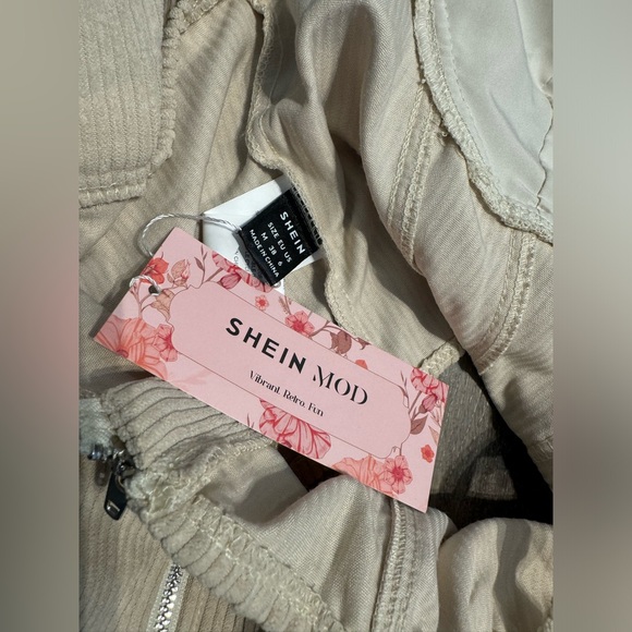 NWT SHEIN MOD ZIP BACK CORD TOP - Picture 5 of 5